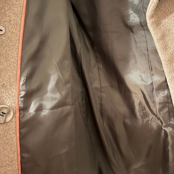 60%WoolCalvin Klein Tan Wool Blend Coat - Picture 6 of 8